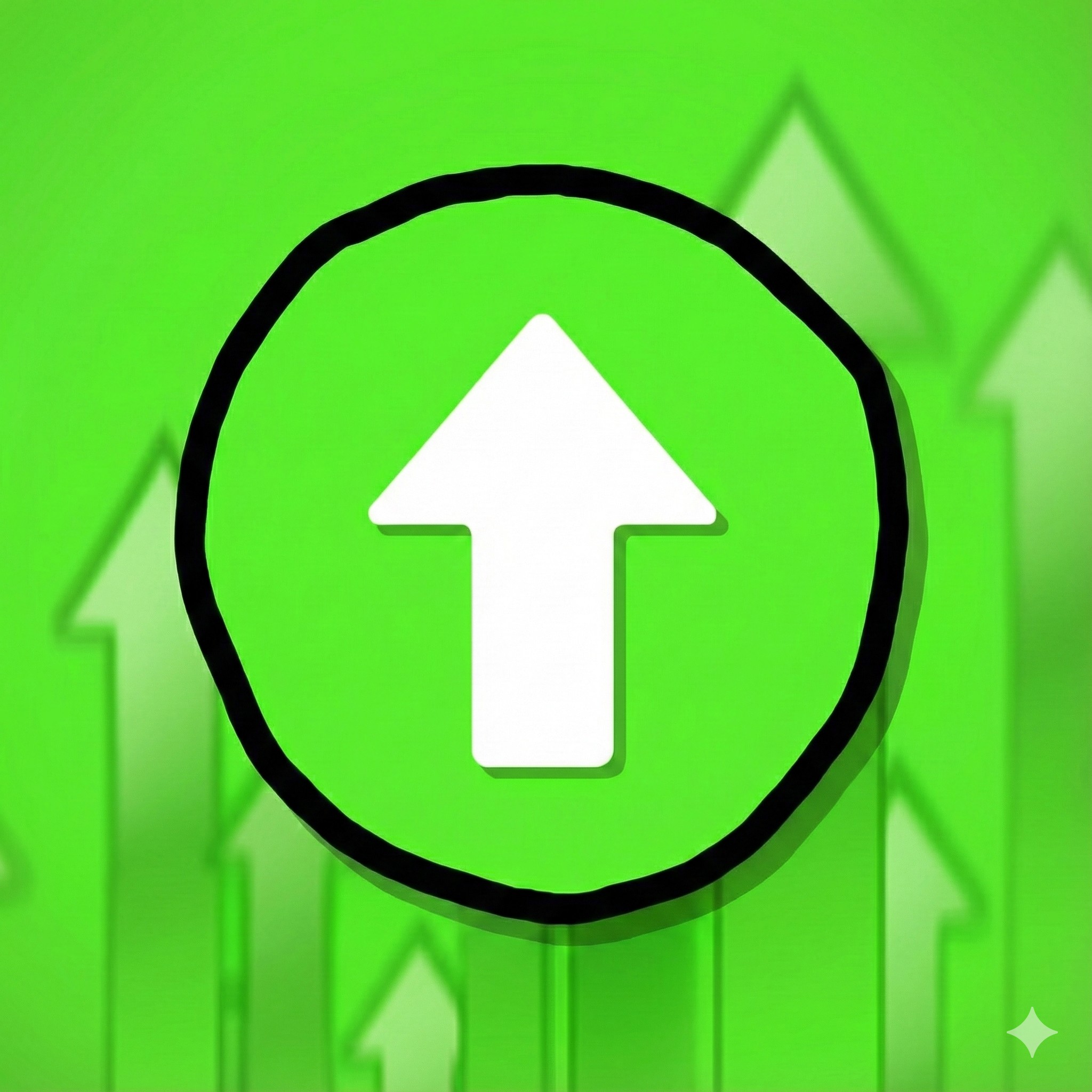 Green arrow pointing up